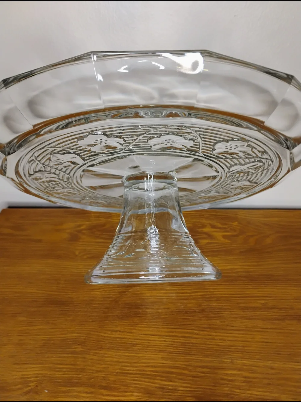 Anchor Hocking Clear Glass Pedestal Cake Plate